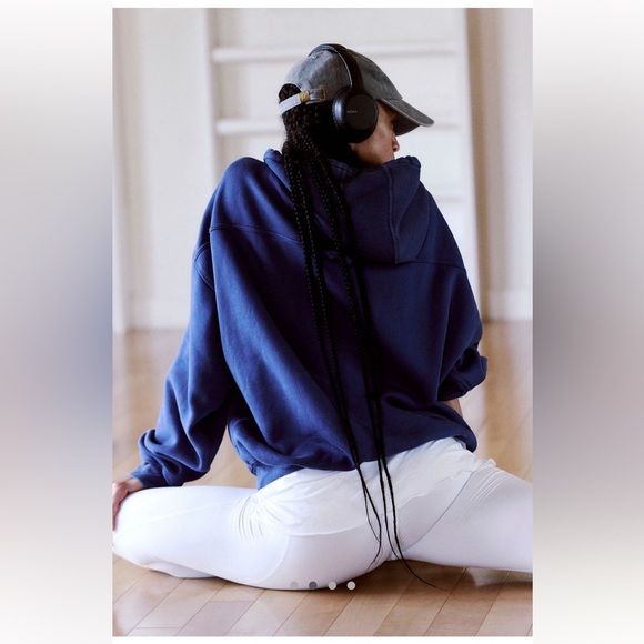 Free People NWT Final Call Hoodie Size Small in Black Grape - Picture 2 of 12